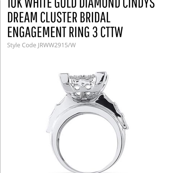 10K W.GOLD DIAMOND BRIDAL ENGAGEMENT RING 3 CTTW - Picture 7 of 8